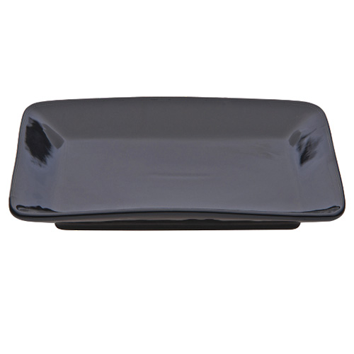 Тарелка черная керамика 20х15х2см арт.8889(BLK)