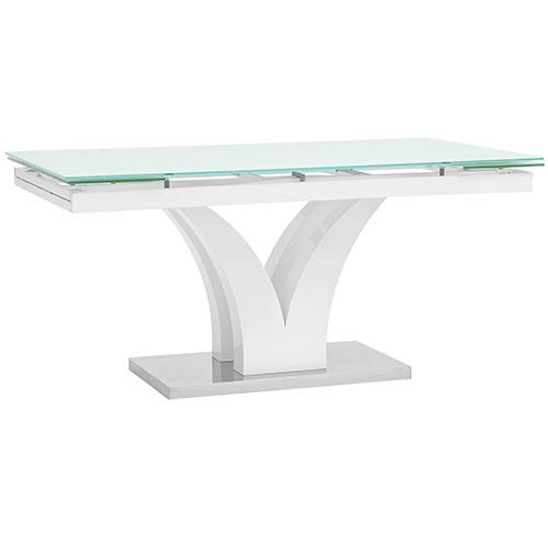 Стол обеденный Верона, раскладной, 160-220*90, глянцевый белый УТ000003496